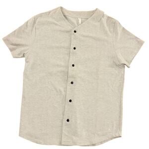 American Apparel Men's Gray Baseball Jersey Shirt